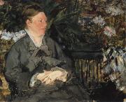 Edouard Manet Mme edouard Manet dans la Serre painting